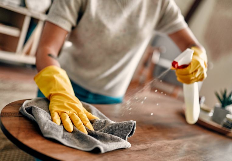 Rosie cleans